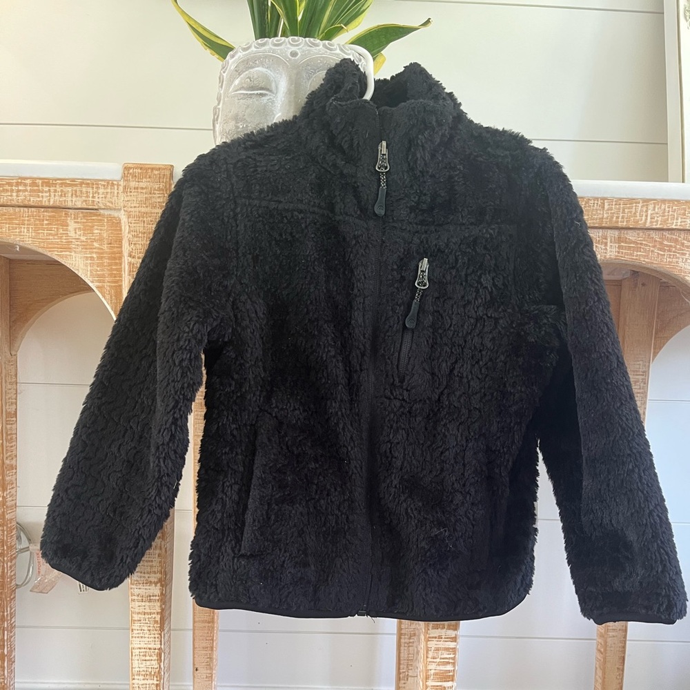 Girls Magellan zipper fleece black